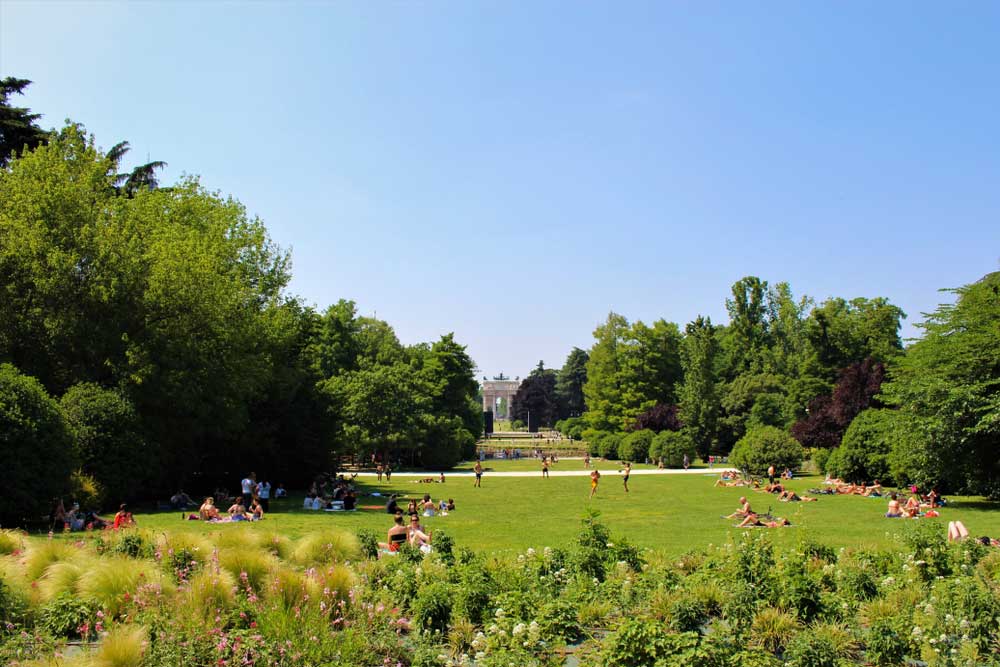 El parque Sempione en verano