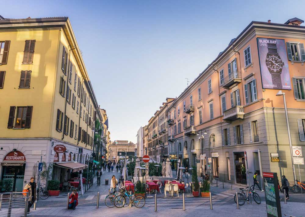 Corso Como visto desde la zona de Porta Garibaldi